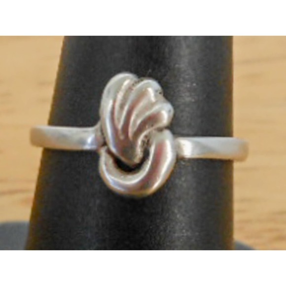 Vintage Sterling Swirl Knot Ring Size 7  Modernist - Picture 10 of 10